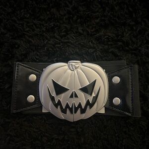 Kreepsville 666 Elastic Waist Belt Trick or Treat Pumpkin Black
